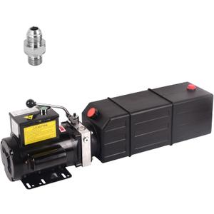 Doppy Hydraulic Pump 16 Quart, 4 Gallon Hydraulic Power Unit 220V 2HP 3450 RPM Single Phase Electric Hydraulic Car Lift Pump for Dump Trailer Car Lifting & Industrial, Single Acting