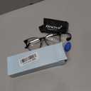 Gaoye Blue Light Blocking Glasses, Retro Round Eyewear Frame Anti Eyestrain Computer Glasses for Women Men - GY1688 (Light Black Frame/Transparent Lens)