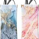 Glasses Case Sunglasses Eyeglass Glasses Case Soft PU Leather Portable Squeezing Glasses Bag for Men Women Girls (2 Pack Leopard Print & Cow Print)