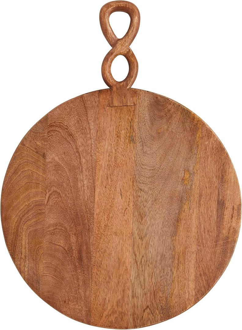 Mud Pie Large Twisted Round Board; 25 1/2" x 18"