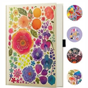 Elena Essex Lined Journal Notebook for Women & Men / 160 Pages / A5 College Ruled Notebook/Thick 160 Gsm Paper/Hardcover Journaling Notebooks/Notebook for Work & Notetaking/Note Book - Flowers