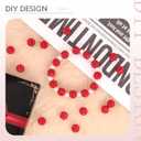 150 pcs 10mm Rhinestone Beads for Jewelry Making, Red Shiny Round Shamballa Disco Beads Bulk, Sparkle Crystal Clay Christmas for Bracelet Baseball Necklace Earring Crafting and DIY