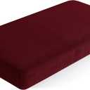 SUBRTEX Stretch Couch Cushion Cover, Sofa Cushion Furniture Protector, Couch Seat Slipcover, High Elasticity for RV Living Room (Loveseat Cushion, Wine Red) (Medium)