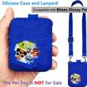 JCHPINE Silicone Cover Case for Bitzee Disney Interactive Digital Pet and Case, Protective Skin Sleeve for Bitzee Disney Virtual Electronic Pets (Blue)