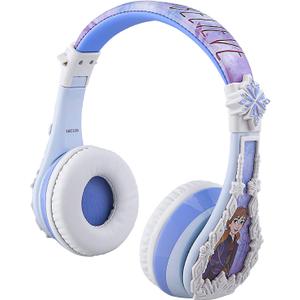 eKids Disney Frozen 2 Bluetooth Headphones with Microphone, Volume Reduced to Protect Hearing, Adjustable Wireless Headphones for School Home Travel, for Fans of Anna and Elsa