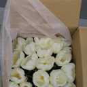 20pcs LED Lighted Artificial Flowers Tulip Lamp Real Touch Tulips Faux Flower Lights for Valentine's Day and Easter Home Kitchen Wedding Dining Table Decor(White)