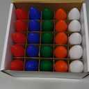 Novelty Lights 25 Pack C9 Ceramic Outdoor Christmas Replacement Bulbs, Multi, E17/ C9 Intermediate Base, 7 Watt