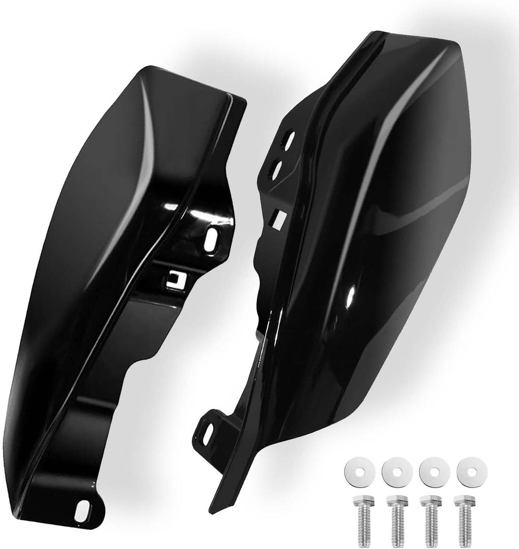 Gloss Black Mid-Frame Air Deflectors Heat Shield, Aluminum Engine Heat Deflectors Kit for 2009-2024 Harley Touring Street Glide Road Glide Electra Glide Road King Ultra Limited Tri Glide CVO