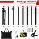 10x6.5 FT Backdrop Stand for Parties, Adjustable Photo Backdrop Stand Kit with Carrying Bag, Portable Background Stand Backdrop for Wedding, Photoshoot, and Photo Studio