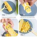 2 x Carrot Peelers, Kitchen Vegetable Peeler Set, Including orange peeler, Corn Peeler, Corn Stripper, Potato, Apple Peelers, Y Peeler for Veggie & Fruit(Color-1) 6 Pcs