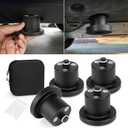 4 Pack Jack Pucks with Storage Case,Heavy Duty Floor Jack Lifting Jack Pad Lift Point Adapter Compatible with Rivian R1T R1S Accessories(Black,Magnetic Base Design)