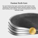 DELUXE 14" Hybrid Ceramic Nonstick Frying Pan with Lid for Daily Cooking