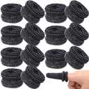 14PCS Finger Bandages for Finger Tips, Breathable Finger Cots Finger Protectors for Wounds, Elastic Finger Gloves Thumb Covers for Garden, Kitchen, Sculpture -Black
