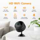 Hidden Camera, Spy Camera - 1080p HD WiFi Wireless Tiny Indoor Security Mini Cam with Night Vision & PIR Motion Detection - Nanny Cam for Baby/Pet/Home/Office Monitoring.Black