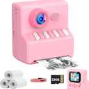 Kids Camera Instant Print Pink: HODDRCCN 32G Instant Print Camera for Kids -1080P HD - Christmas Birthday for Girls Age 3-12 - Ideal Toy for 3 4 5 6 7 8 9 10 11 12 Girls Boys