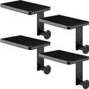 Landhoow Christmas Stocking Holder Christmas Stocking Hanger for Mantel Heavy Duty Xmas Hook with Non Slip Protective Pad Mantel Hook for Mantle Fireplace Home Shelf(Black,1 Pcs)