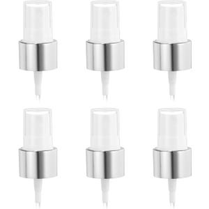 uxcell 6 Pcs Silver White Spray Top, 20/410 Fine Mist Sprayer Reusable Replacement Spray Bottle Pump Plastic Top for Cosmetic Perfume and Body Sprays Bottle