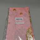 3 Pieces Pink Mouse Birthday Tablecover Gold Mouse Head Cartoon Plastic Party Tablecloth Disposable Table Decoration for Kids Girls