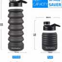 Nefeeko Collapsible Water Bottle, 26oz Silicone Foldable Water Bottles Leakproof BPA Free Travel Water Bottles with Carabiner, Portable Sport Water Bottles for Camping,Hiking Outdoor Indoor Sport