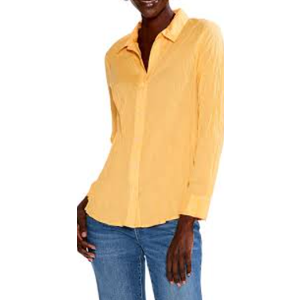 NIC+ZOE Women's Crinkle Shirt, Sunflower, ;XXL
