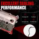 MITZONE Left Driver Side Aluminum Valve Cover Kit Compatible with Nissan 370Z Infiniti G37 M37 QX50 Q70 Q60 Q50 Q440 FX37 QX70 3.7L 2008-2020 Red