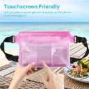 Waterproof Fanny Packs for Women, Sandproof Dry Bag for Beach, Water proof Pouch for Phone Passport Purse, Floating Waterproof Bags for Cruise Travel Water Park Boating Fishing Diving Surfing Kayaking (Pink & Clear)