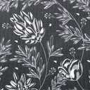 BOJIN Men's Print Golf Polo Shirts 166A Dark Gray Flower Leaves 2X (XXL)