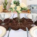 6 x 6 Pack 10FT Brown Cheesecloth Table Runner 120 Inch Long Gauze Rustic Boho Spring Cheese Cloth Table Runner Sheer Fabric Decorations for Holiday Party Wedding Banquet Bridal Baby Shower Dcor