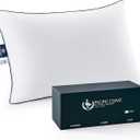 Pacific Coast White Goose Down Fiber Pillows, Bed Pillows for Back, Stomach and Side Sleepers, King Size Pillows Set of 1, Hotel Collection, Fluffy, Medium