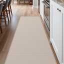 DEXI Kitchen Floor Mats Cushioned Anti Fatigue, 23x59, Large Wide Standing Runner Rug Waterproof, Comfort Memory Foam Padded for Front Sink Laundry, Beige