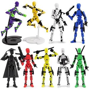 Nemoro (Assembly Completed) 9 Pack T13 Action Figure Set with Display Stand Holder Base, Titan13 Action Figure Accessories 3D Printed Toy, MultiJointed Movable Lucky 13 Nova13 Dummy13