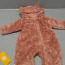 Newborn Baby Jumpsuit Hooded Fleece Rompers Long Sleeve Onesies Outwear Outfits (3-6 month)