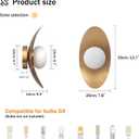 Mid Century Modern Wall Sconce, Gold Sconces Wall Lighting Fixtures Brushed Finish Crescent Shape Decor Wall Lamp Wall Mount Light for Hallway Bedroom Living Room Bathroom (1-Pack)