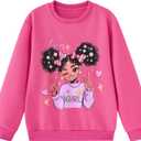 Vieille Girls Sweatshirts Cute Graphic Crew Neck Pullover Tops Long Sleeve Fall Clothes for Girls 5-12 Years