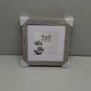 Americanflat 9x9 Picture Frame with Shatter-Resistant Glass - Use as 6x6 Frame with Mat or Display 9x9 Photo Without Mat - Hudson Collection - Wide Square Frames for Tabletop and Wall - Grey Wood