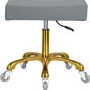 Antlu Rolling Stool Heavy Duty with Wheels Heavy Duty 450lbs, Grey, with foot ring