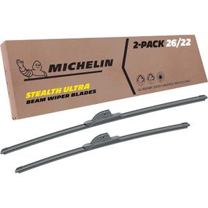 Michelin 19-2622SUBA Stealth Ultra Twin Pack 26 &22 inch Wiper Blade Fits Select Honda, Toyota, Ford, Lexus, Volkswagen, Mercedes-Benz, Ram, Porsche, Acura, Model Years (2 Pack)