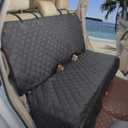 Bark Lover Deluxe More Durable Waterproof Backseat Protector, High Heat Resistant and Nonslip Back Seat Cover for Dogs Kids, Universal Size Fits Cars, Trucks, SUVs