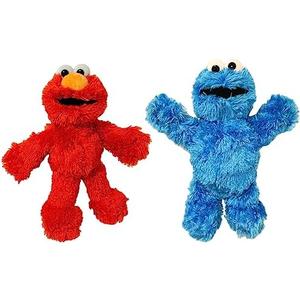 Official Sesame Street Plush 8" Suitable from Birth (Elmo and Cookie Monster Set)