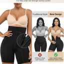 SHAPERX High-Waisted Tummy Control Shapewear for Women Seamless Zip-Up Easy-On Body Shaper Shorts Slimming Fit Underwear (Black, XXXL)