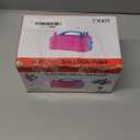 IDAODAN Electric Balloon Pump, Portable Electric Balloon Blower Machine Balloon Air Pump Dual Nozzle Rose Red 110V 600W Balloon Inflator for Party Decorations