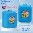 3 x MGZNMTY Silicone Case for Bitzee Magicals Interactive Toy Digital Pet and Case, Protective Skin Cover for New Bitsy Electronic Virtual Pet (Magic Blue)