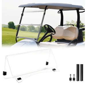 KEMIMOTO Golf Cart Windshield Compatible with Club Car Precedent Gas/Electric (04-Up), Foldable Replacement Windshield with Anti-UV and Impact Resistant Acrylic (Clear)