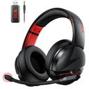 acer Wireless Gaming Headset, PS5 Headset with 2.4GHz for Ps5, Ps4, PC, Switch, Bluetooth 5.3 + 100Hrs Gaming Headphones with Noise Canceling Mic for Laptop, Mobile, Mac, 50mm Drivers (Red)