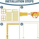 Wokceer 10x10 FT Backdrop Stand Heavy Duty Pipe and Drape Kit, Adjustable Gold Backdrop Stand for Wedding Birthday Party Photography Photo Booth Background Christmas Decoration