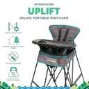 Baby Delight Go with Me Uplift Deluxe Portable High Chair, Indoor and Outdoor,Slate Grey
