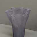 8'' Blown Glass Flower Vase for Home Wedding Modern Centerpieces Decorative (Purple)