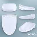TOTO WASHLET K300 Electronic Bidet Toilet Seat with Instantaneous Water Heating, PREMIST and EWATER+ Wand Cleaning, Elongated, Cotton White - SW3036R#01
