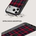 Magnetic for iPhone 17 Pro Case, Reinforced Frame and Cushioning Design (Red Plaid Printed, iPhone 17 Pro)