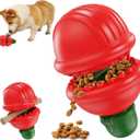 Dog Chew Toys for Aggressive Chewers, Bully Stick Holder, Non-Toxic Durable Dog Puzzle Toy, Teething & Interactive Venus Flytrap Design, Gift for Dogs, Red